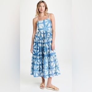 Cara Cara Harbour Island Dress Blue Tie Dye
